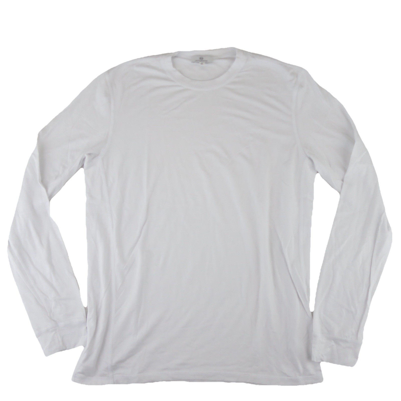 Adriano Goldschmied Ag Basic Crew Neck Long Sleeve T Shirt Men's Medium White